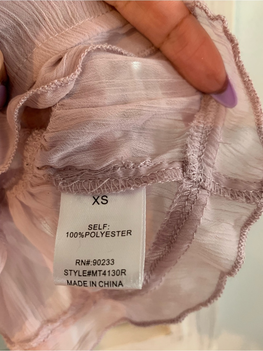 Lavender Ruffle Tie-Front Camisole - Picture 3 of 7